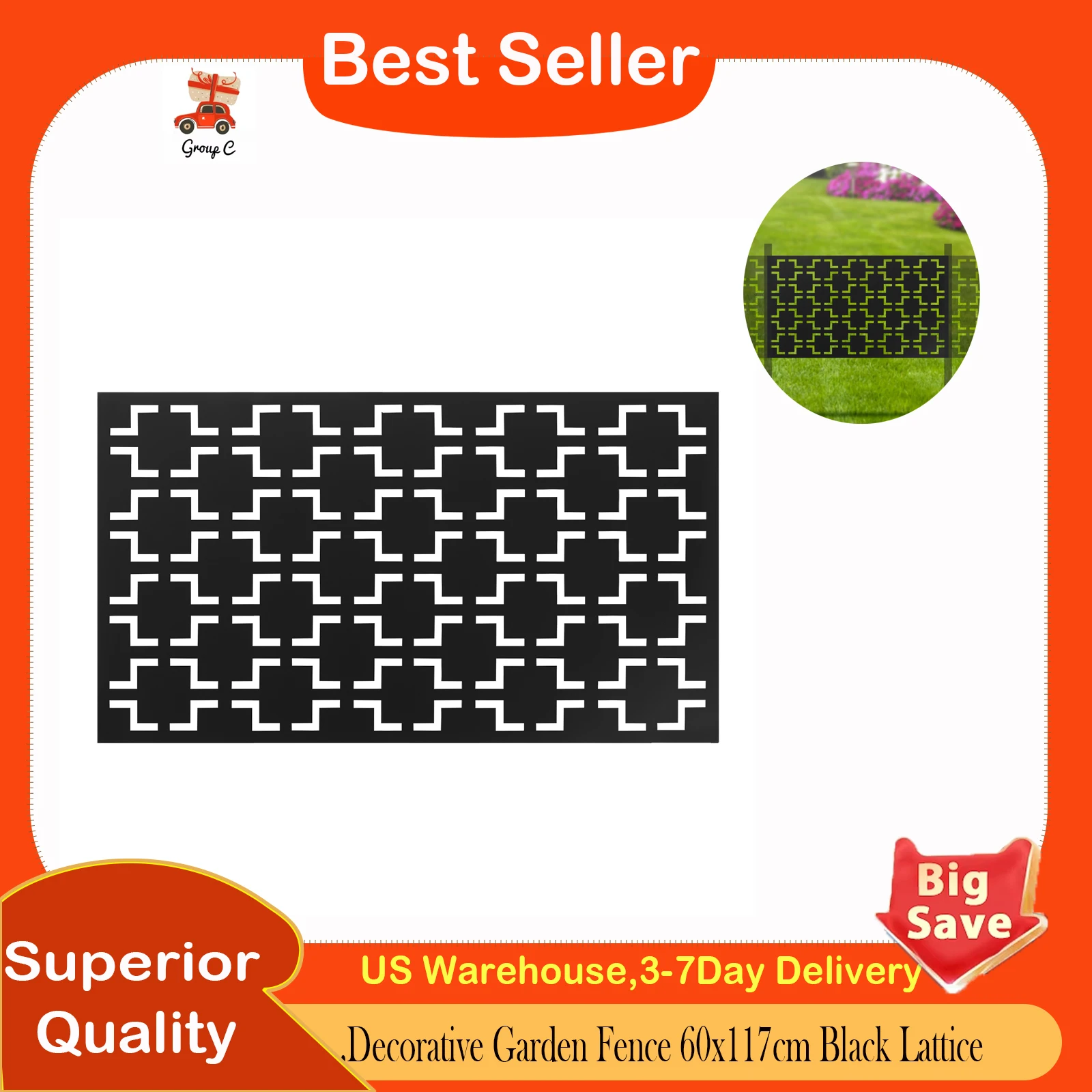 Outdoor Privacy Screen Panels,Decorative Garden Fence 60x117cm Black Lattice,DIY Plant Wall Trellis for Patio Balcony Yard Decor
Outdoor Privacy Screen Panels,Decorative Garden Fence 60x117cm Black Lattice,DIY Plant Wall Trellis for Patio Balcony Yard Decor