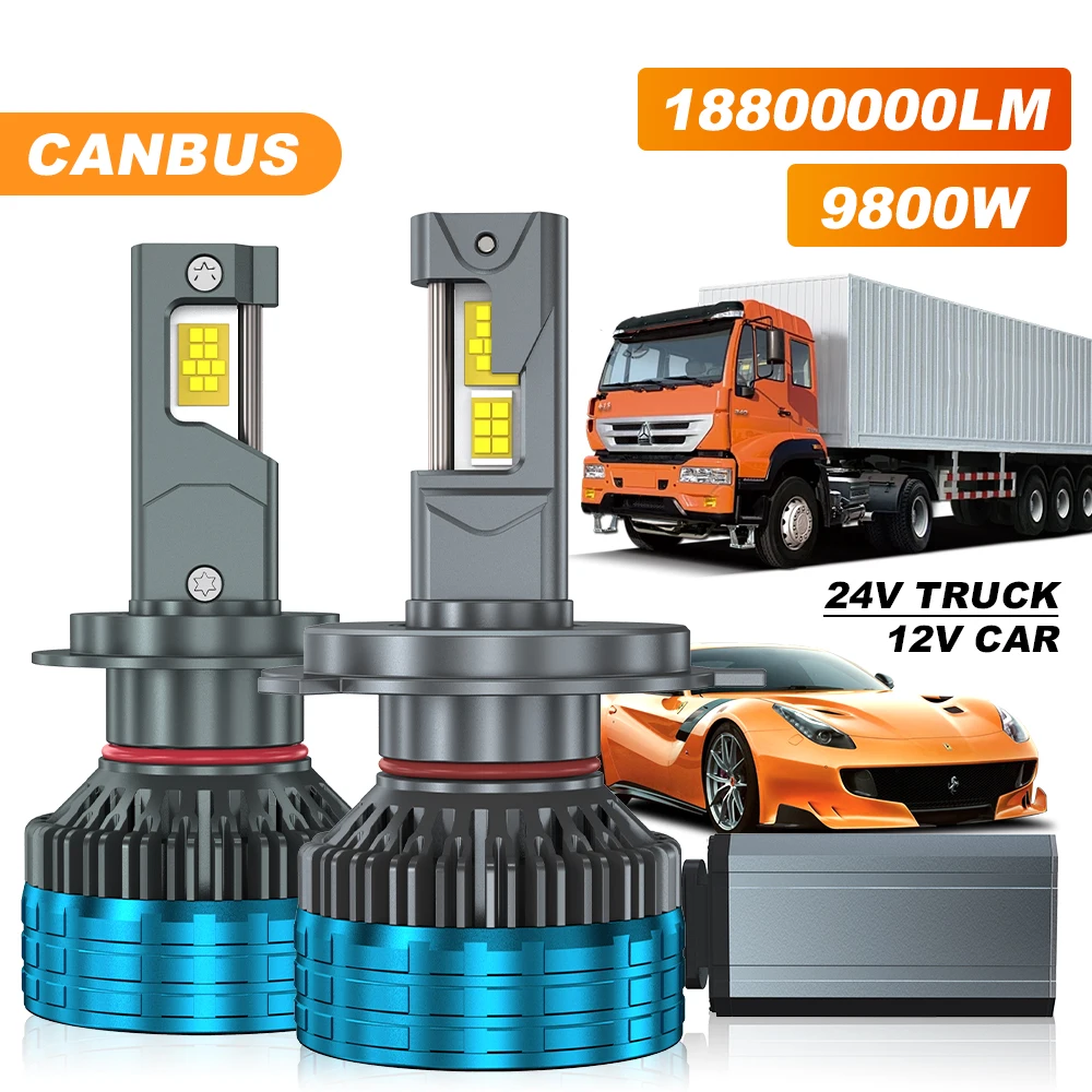 ACTVTCA H4 H7 LED Headlight 9800W 6000K H1 H8 H9 H11 9005 HB3 9006 HB4 9012 HIR2 Canbus Three Copper Tube Lamp 12V 24V Car Light
ACTVTCA H4 H7 LED Headlight 9800W 6000K H1 H8 H9 H11 9005 HB3 9006 HB4 9012 HIR2 Canbus Three Copper Tube Lamp 12V 24V Car Light