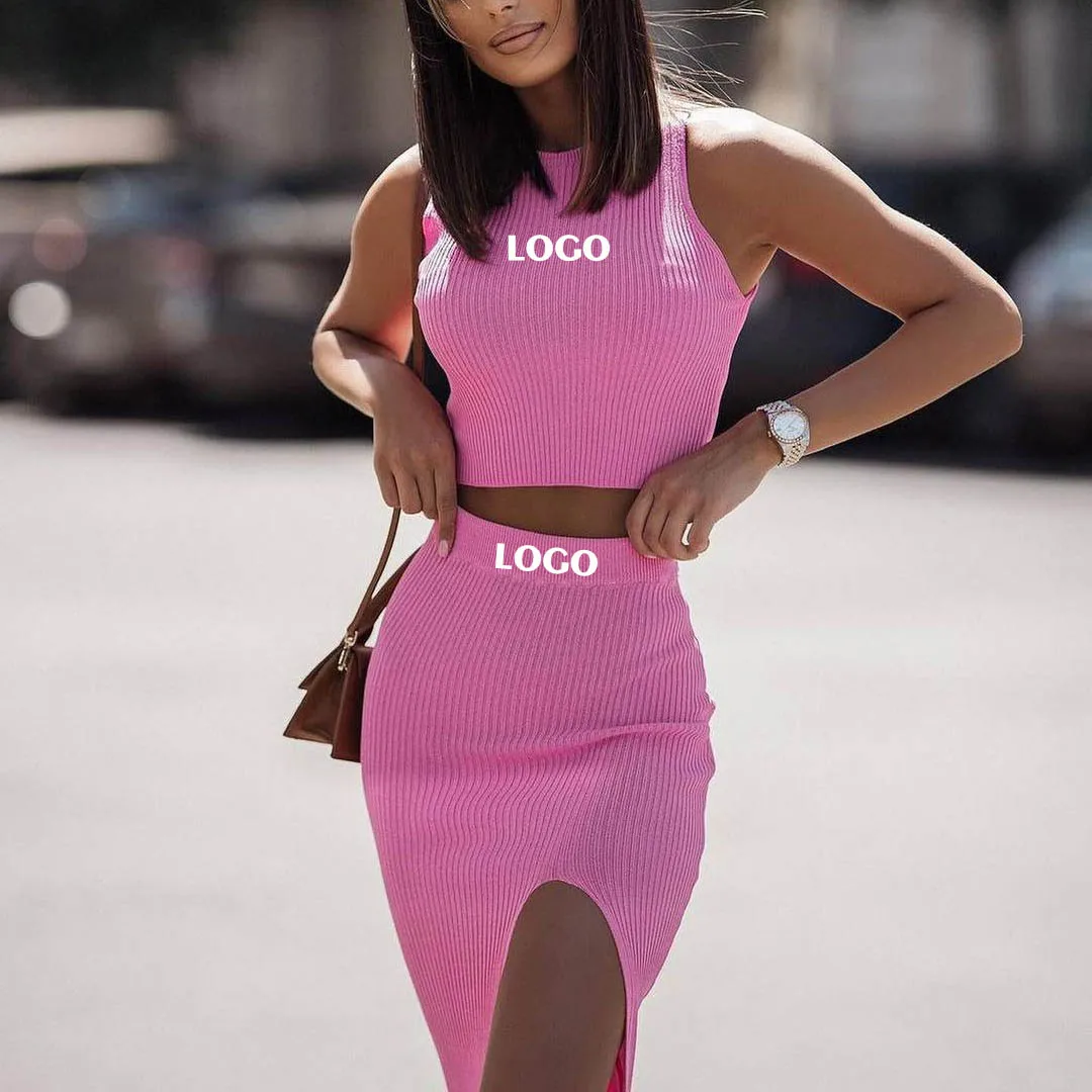 Customized LOGO Women's Summer New Round Neck Tank Top Side Open Skirt Fashion Trendy Set
Customized LOGO Women's Summer New Round Neck Tank Top Side Open Skirt Fashion Trendy Set