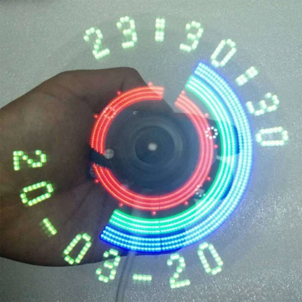 LED Display Kit SCM Color Rotating Clock Cartoon Figure POV Rotating Creative DIY Electronic with Remote Control
LED Display Kit SCM Color Rotating Clock Cartoon Figure POV Rotating Creative DIY Electronic with Remote Control