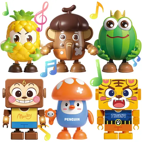 Jouets électroniques pour animaux de compagnie dansants, lumières et musique interactives, Robot de marche intelligent éducatif, jouets créatifs pour enfants de 3 ans