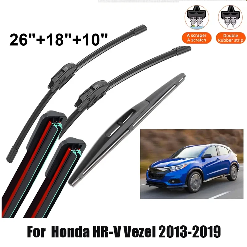 Car Wiper For Honda HR-V Vezel 2013-2019 Front Rear Wiper Blades Brushes Cutter Auto Accessories Mute 2016 2017 2018
Car Wiper For Honda HR-V Vezel 2013-2019 Front Rear Wiper Blades Brushes Cutter Auto Accessories Mute 2016 2017 2018