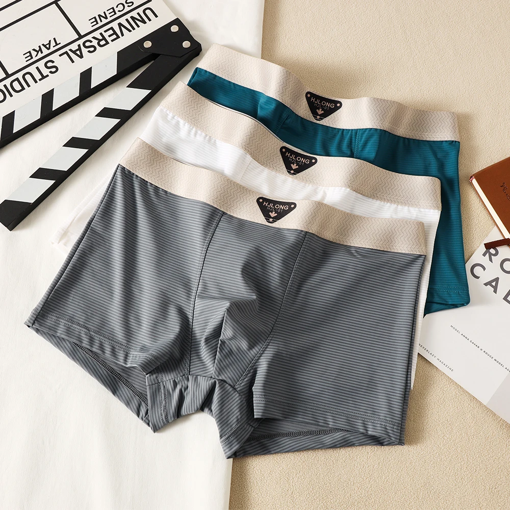3PCS/Pack Super Soft Ice Silk Striped Underpants Men Hygroscopic Breathable Comfort Men's Panties Mesh Crotch High Elastic Boxer
3PCS/Pack Super Soft Ice Silk Striped Underpants Men Hygroscopic Breathable Comfort Men's Panties Mesh Crotch High Elastic Boxer