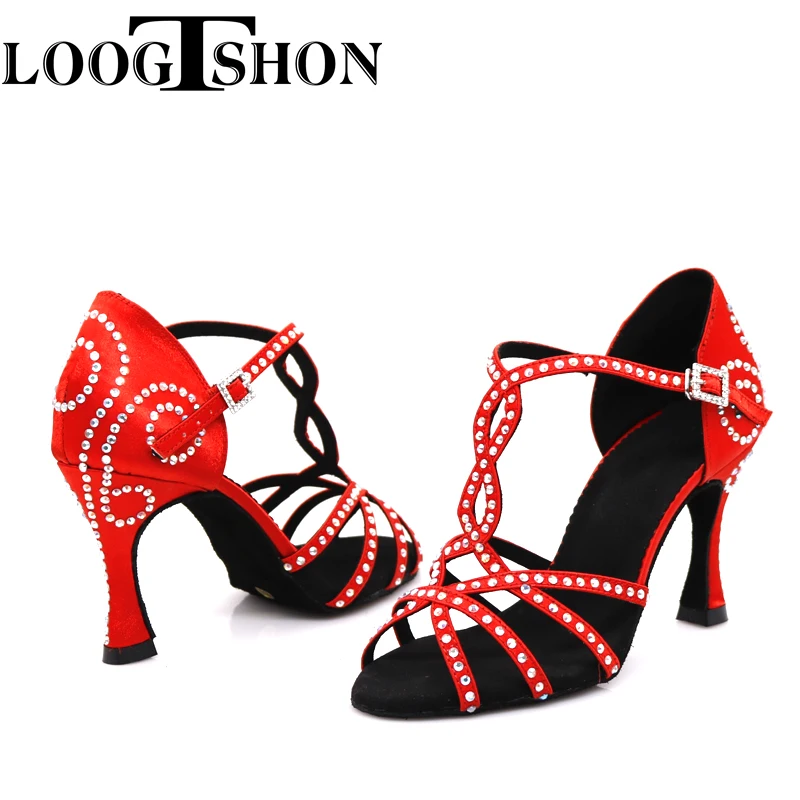 Loogtshon latin dance shoes woman Latin Dance Shoes shining RED satin Women Salsa party Ballroom shoes
Loogtshon latin dance shoes woman Latin Dance Shoes shining RED satin Women Salsa party Ballroom shoes