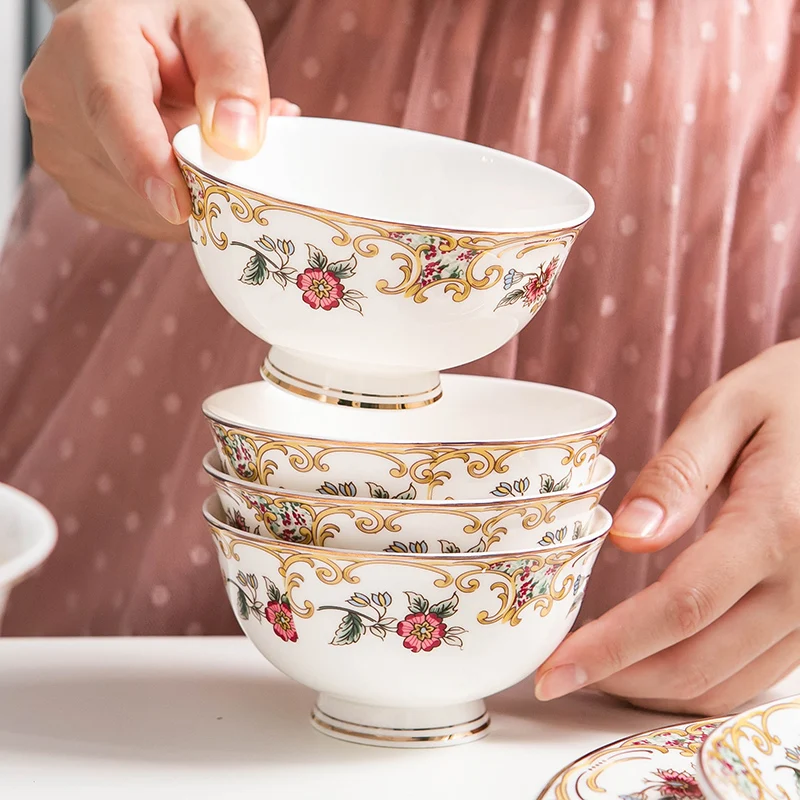 4.5 Inch European Bone China Bowl Creative Home Child Rice Bowl Household Retro Dinnerware Safe in microwave 4pcs/set
4.5 Inch European Bone China Bowl Creative Home Child Rice Bowl Household Retro Dinnerware Safe in microwave 4pcs/set