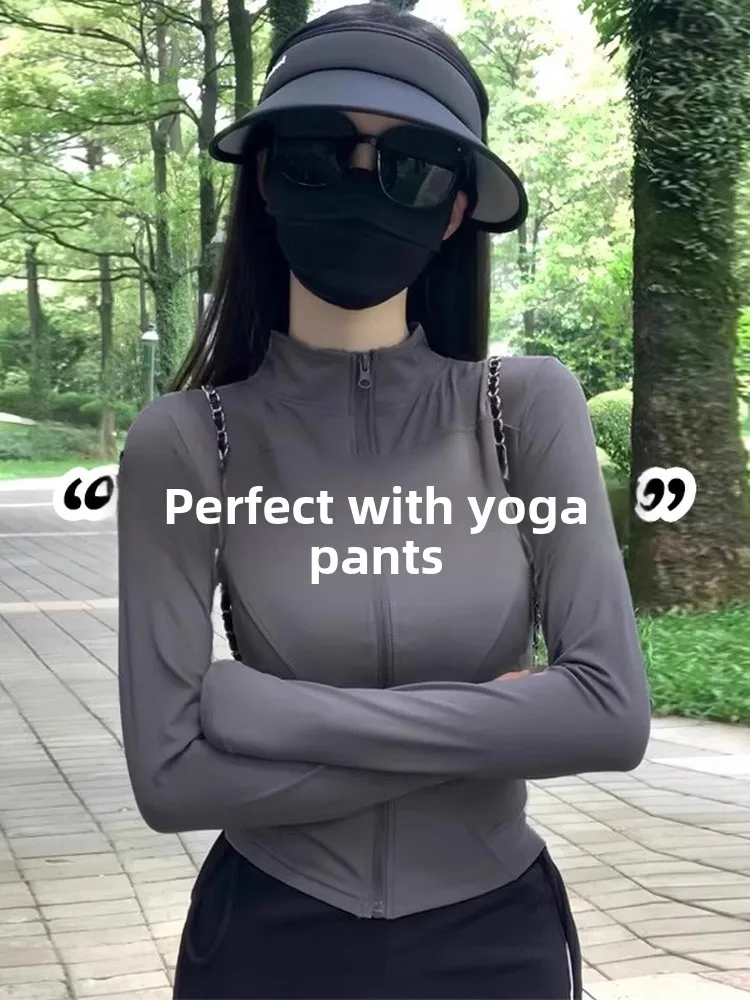 ay Slim Fit Ice Silk Stand Collar UV Protection Clothing Women's Summer Anti Ultraviolet Breathable Outerwear Yoga Fitn ...
ay Slim Fit Ice Silk Stand Collar UV Protection Clothing Women's Summer Anti Ultraviolet Breathable Outerwear Yoga Fitn ...