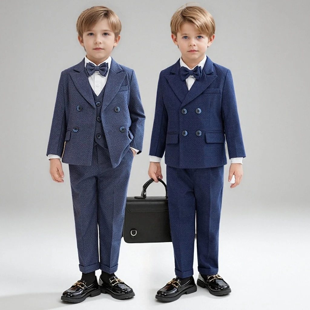 Комплект костюма для мальчиков в британском стиле, двубортный детский костюм на первый день рождения, торжественный наряд, элегантный смокинг на свадьбу для мальчика с цветочным узором 6, 8, 10 лет
Комплект костюма для мальчиков в британском стиле, двубортный детский костюм на первый день рождения, торжественный наряд, элегантный смокинг на свадьбу для мальчика с цветочным узором 6, 8, 10 лет