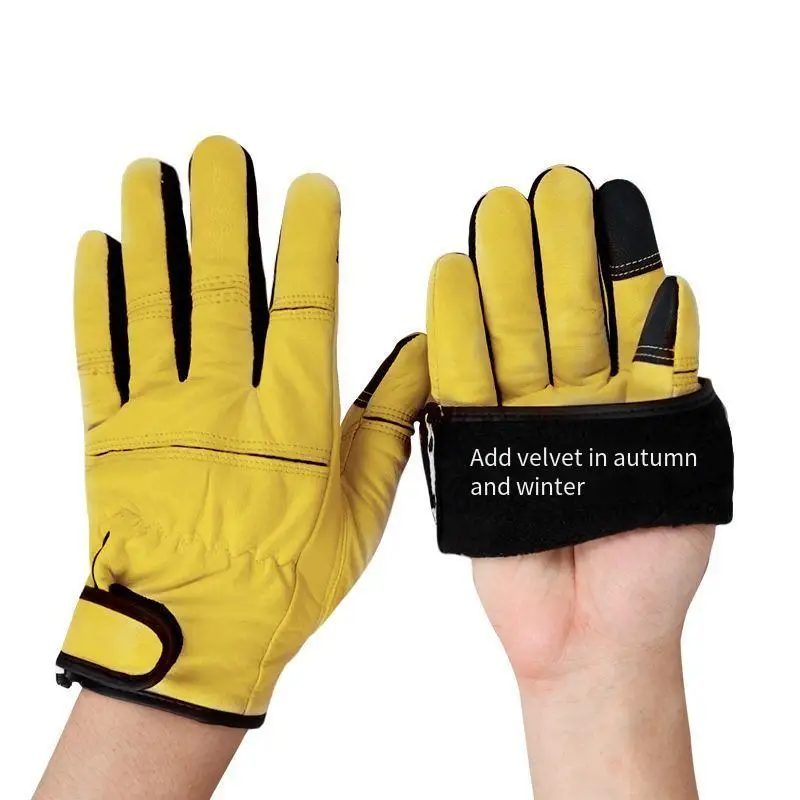 Winter Warm Sheepskin Leather Work Gloves Touchscreen Compatible Abrasion-Resistant Protective Gloves for Working Cycling Sports
Winter Warm Sheepskin Leather Work Gloves Touchscreen Compatible Abrasion-Resistant Protective Gloves for Working Cycling Sports