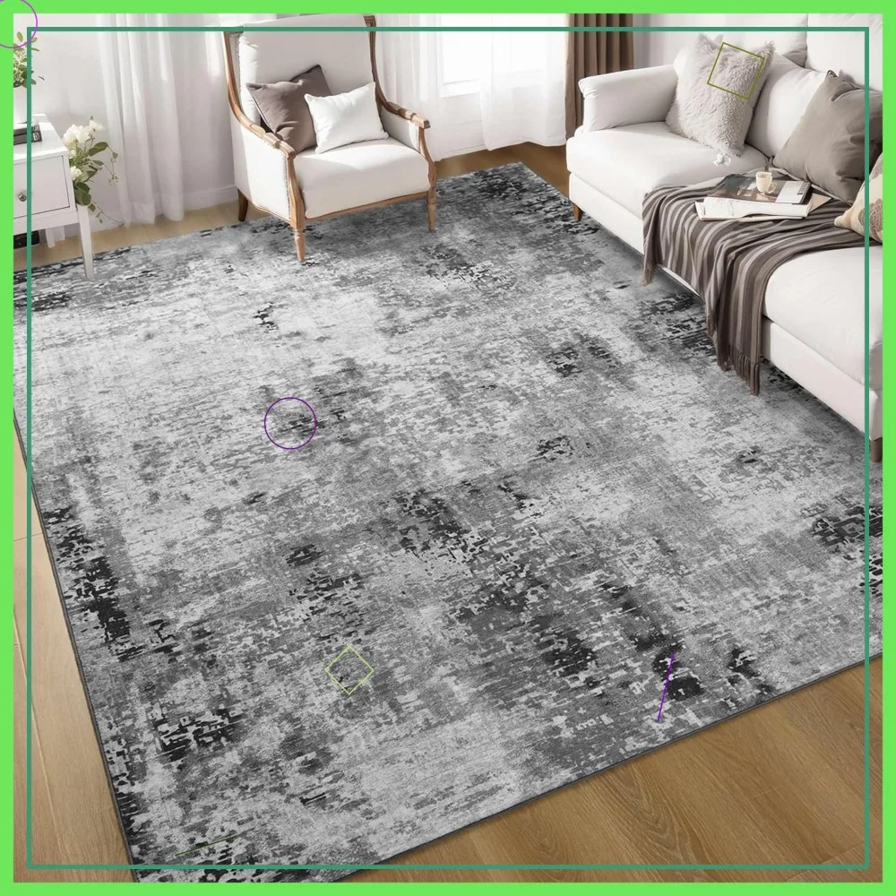 Серый моющийся нескользящий ковер 6x9 футов с абстрактным винтажным узором для гостиной, спальни, общежития, фермерского дома
Серый моющийся нескользящий ковер 6x9 футов с абстрактным винтажным узором для гостиной, спальни, общежития, фермерского дома