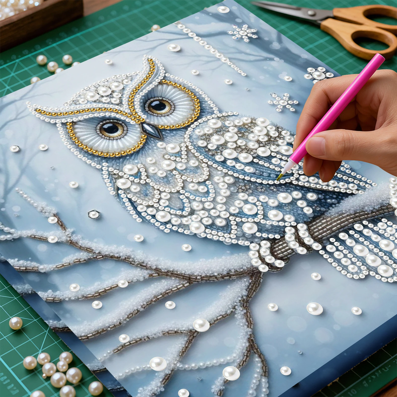 Owl DIY Pearl Painting Art Kits with Frame for Adult Home Wall Decor 25x25cm
Owl DIY Pearl Painting Art Kits with Frame for Adult Home Wall Decor 25x25cm
