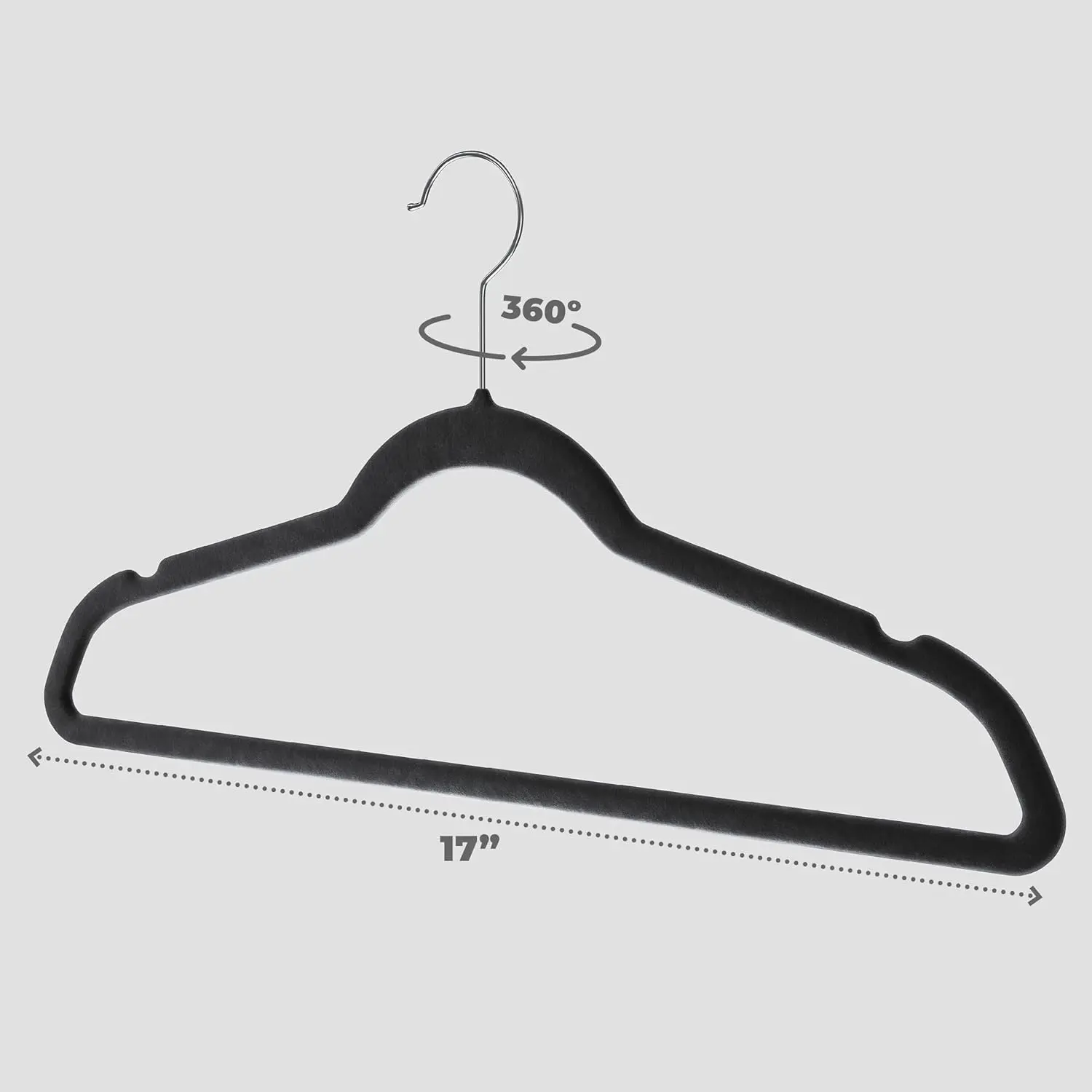 50 Premium Velvet Hangers: Heavy-duty, ultra-thin black. Non-slip, 360° swivel hook for closet, shirts, pants.
50 Premium Velvet Hangers: Heavy-duty, ultra-thin black. Non-slip, 360° swivel hook for closet, shirts, pants.