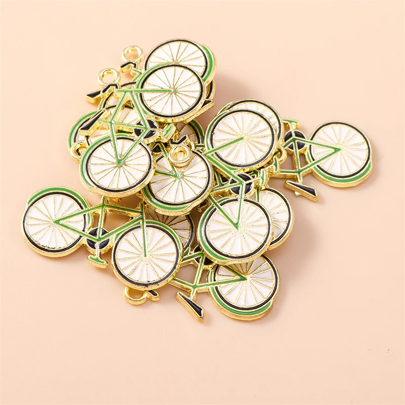 20pcs 28x19mm Cute Enamel Bicycle Bike Charms for Jewelry Making Earrings Pendants Necklaces DIY Handmade Crafts Accessories
20pcs 28x19mm Cute Enamel Bicycle Bike Charms for Jewelry Making Earrings Pendants Necklaces DIY Handmade Crafts Accessories 