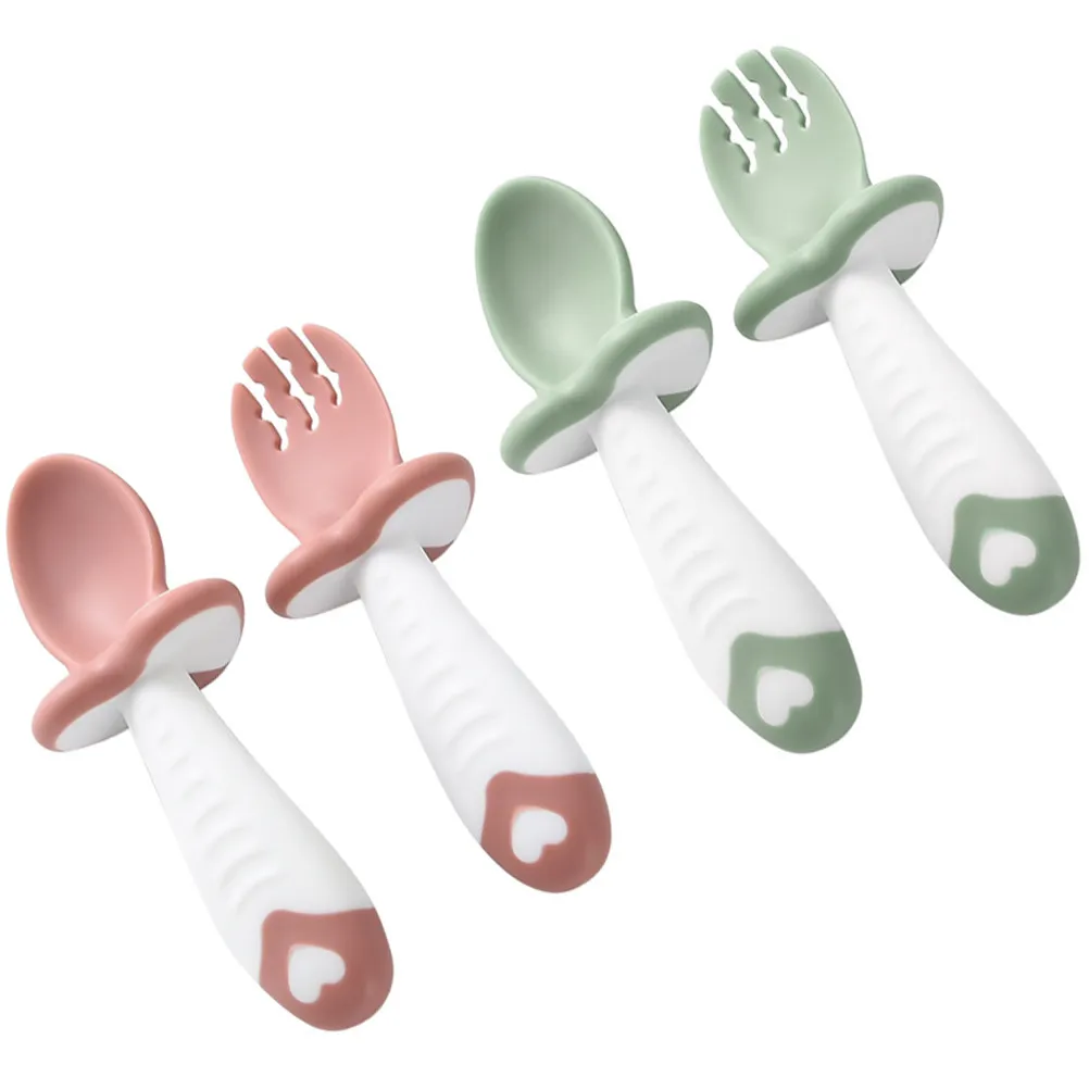1Set Baby Training Tableware Silicone Spoon and Fork Flexible Soft Head Baby Dining Utensil for Toddlers Toddler Utensil
1Set Baby Training Tableware Silicone Spoon and Fork Flexible Soft Head Baby Dining Utensil for Toddlers Toddler Utensil
