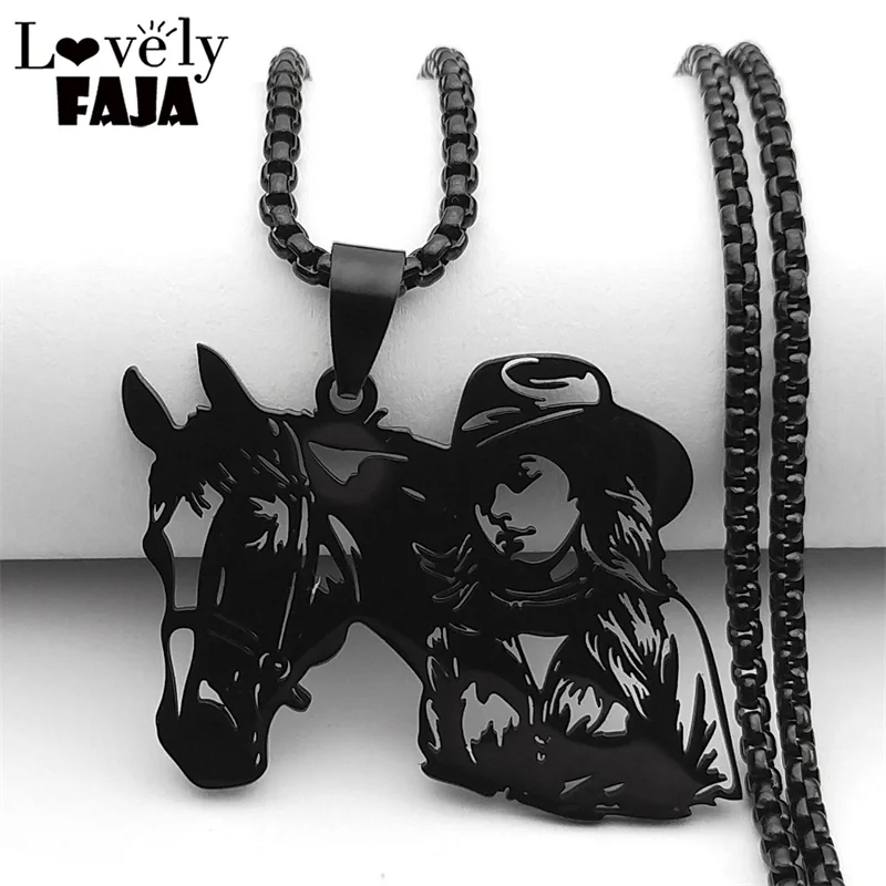 Hollow Horse Head With Women Pendant Necklace for Women Men Stainless Steel Animal Accessories HIP Hop Chain Necklaces Jewelry
Hollow Horse Head With Women Pendant Necklace for Women Men Stainless Steel Animal Accessories HIP Hop Chain Necklaces Jewelry