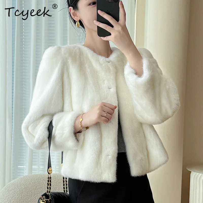 Tcyeek Natural Female Mink Fur Coat Women Winter Clothes Fashion Real Fur Coat Whole Mink Womens Coats Cold-proof Fourrure Femme
Tcyeek Natural Female Mink Fur Coat Women Winter Clothes Fashion Real Fur Coat Whole Mink Womens Coats Cold-proof Fourrure Femme