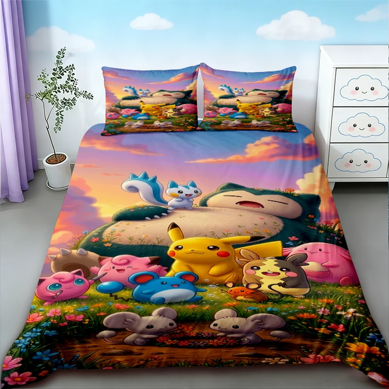 CDuvet Cover lassic P-Pikachu Print Bedding Set 3PC 1 2Pillowcases Adult and Children Bedding Set Warm Gift for Family
CDuvet Cover lassic P-Pikachu Print Bedding Set 3PC 1 2Pillowcases Adult and Children Bedding Set Warm Gift for Family