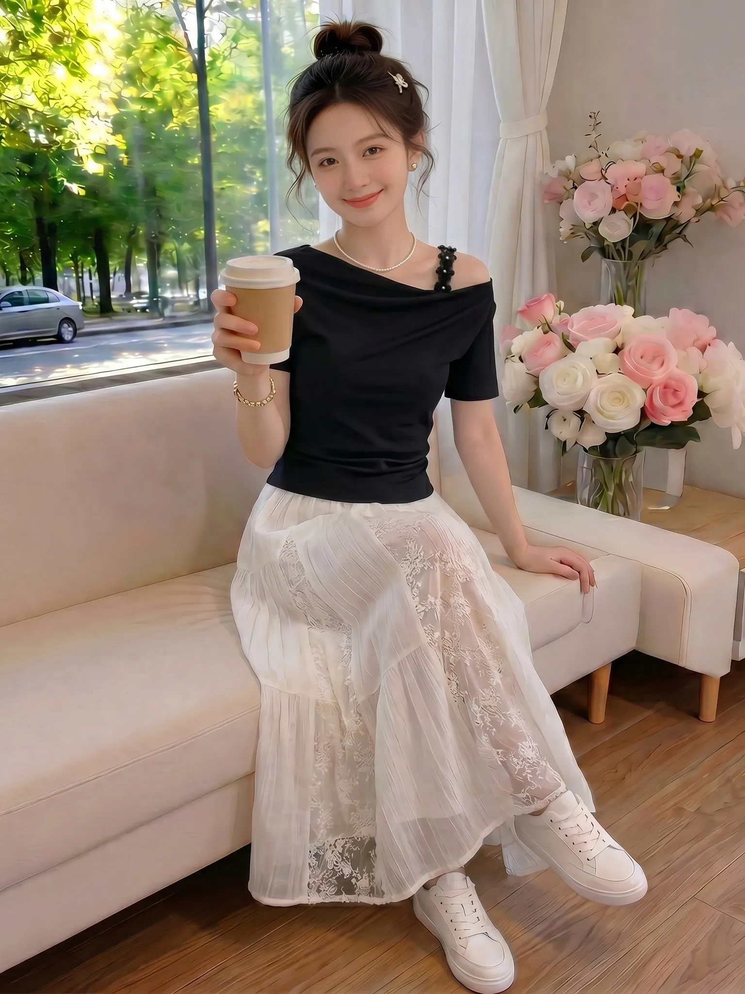 Salt Series Fashionable Slimming Two-Piece Set Summer New Style Casual Versatile Women's Top with Casual Skirt
Salt Series Fashionable Slimming Two-Piece Set Summer New Style Casual Versatile Women's Top with Casual Skirt