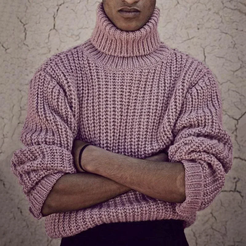 European and American Men's New Thickened Sweaters in Autumn and Winter, Solid Color, Thick-needle, High-neck Knitted Sweaters
European and American Men's New Thickened Sweaters in Autumn and Winter, Solid Color, Thick-needle, High-neck Knitted Sweaters