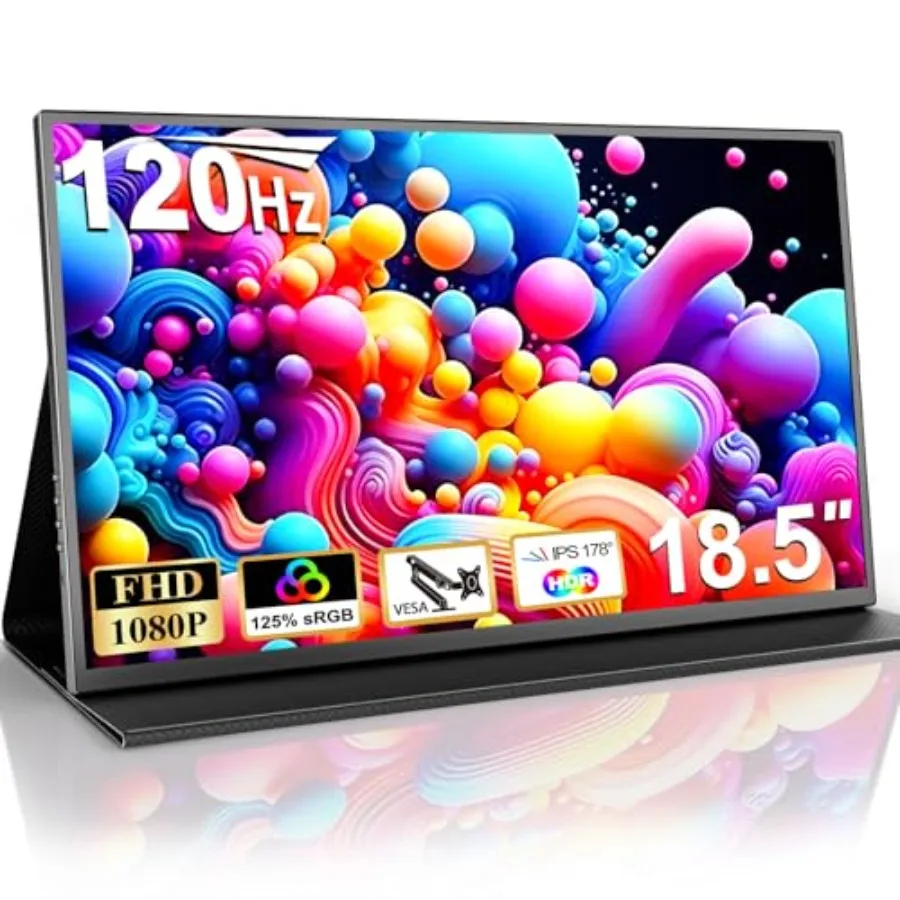 Portable Monitor, FHD 120Hz IPS HDR 125% sRGB USB-C HDMI External Travel Monitor with Built- Speakers, VESA Compatible for Lapt
Portable Monitor, FHD 120Hz IPS HDR 125% sRGB USB-C HDMI External Travel Monitor with Built- Speakers, VESA Compatible for Lapt