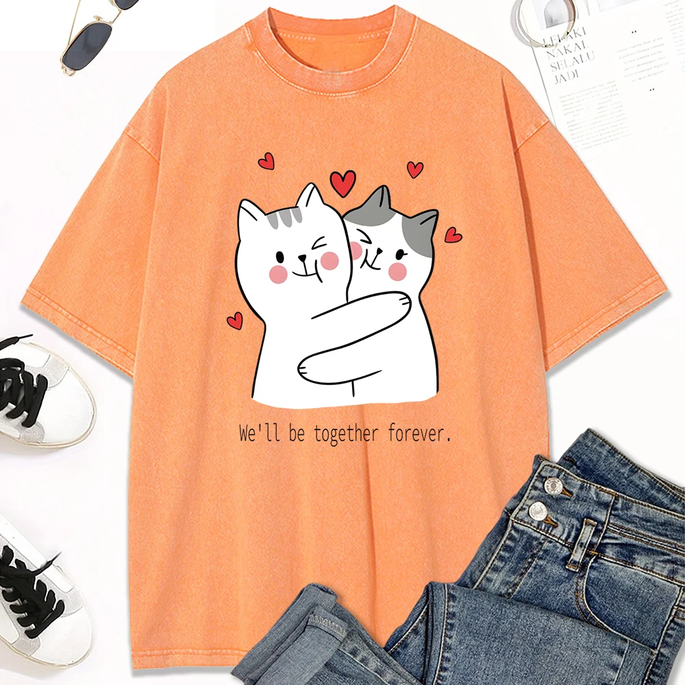 Hugging Love Cartoon Catspattern Washed T Shirt Women Summer Hip Hop Tops Cotton All-Match Sportswear Loose Soft Clothes
Hugging Love Cartoon Catspattern Washed T Shirt Women Summer Hip Hop Tops Cotton All-Match Sportswear Loose Soft Clothes
