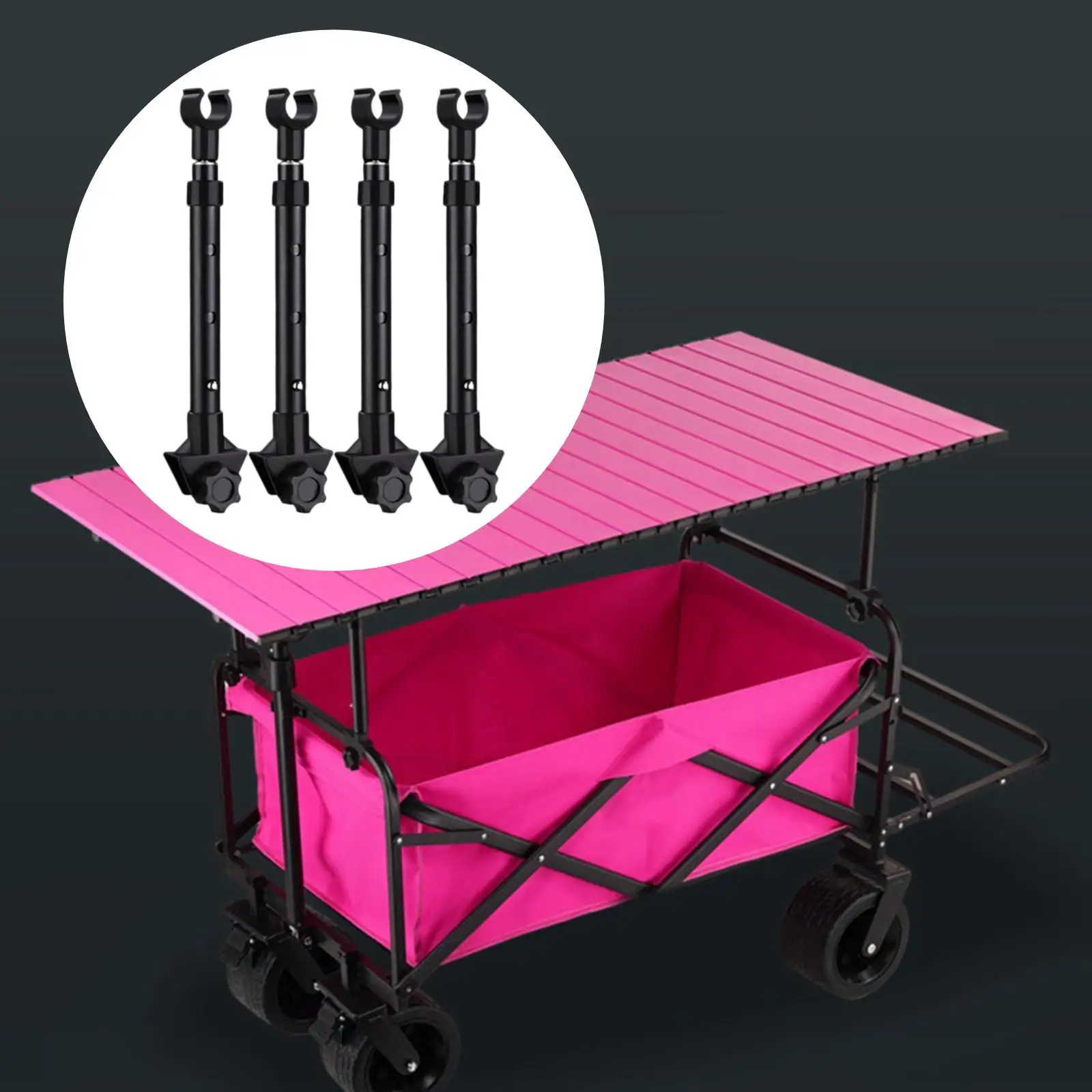 4 Pieces Wagon Cart Roof Rod Essential Attachment Sturdy Backpacking Outdoor Gear Camping Awning Frame Kit Black Support Pole
4 Pieces Wagon Cart Roof Rod Essential Attachment Sturdy Backpacking Outdoor Gear Camping Awning Frame Kit Black Support Pole