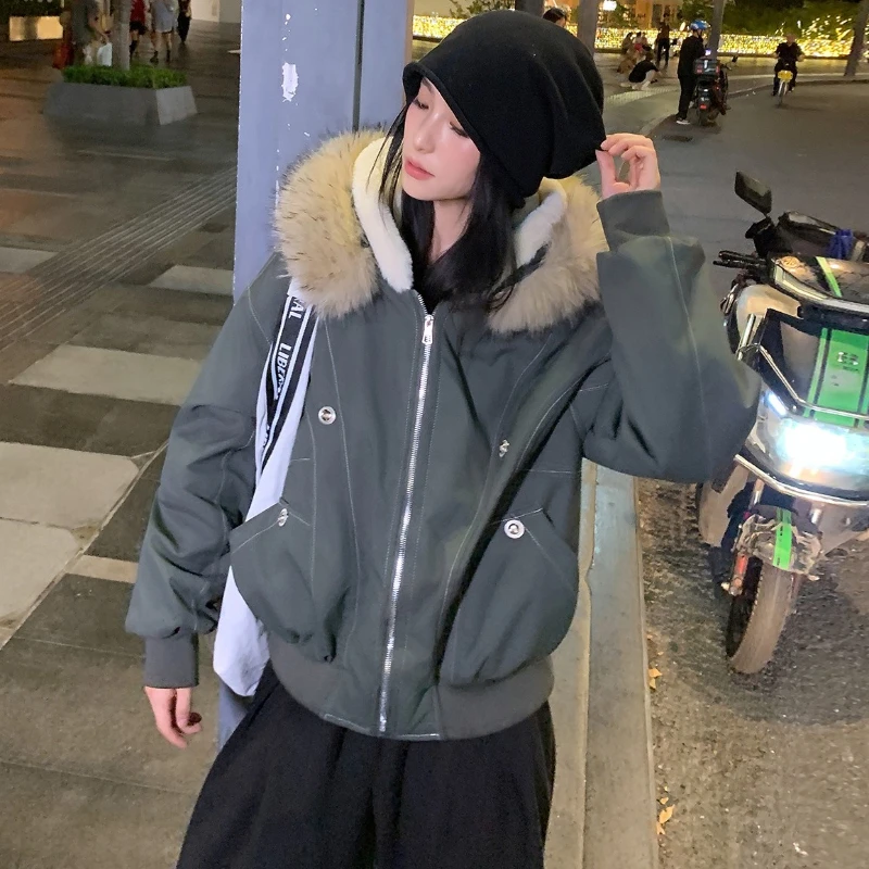 Parkas Women Winter Thicke Warm Cotton Padded Jacket Zipper Hooded Fleece Coat Ladies Casual Loose Jacket Top Female Outerwear
Parkas Women Winter Thicke Warm Cotton Padded Jacket Zipper Hooded Fleece Coat Ladies Casual Loose Jacket Top Female Outerwear