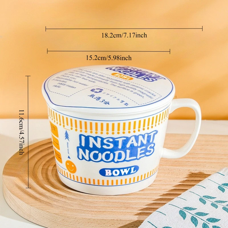 1pc 1150ml Capacity Ceramic Instant Noodle Bowl with Cover Perfect for Dorms and Home Kitchens Keep Your Noodles Fresh and Warm
1pc 1150ml Capacity Ceramic Instant Noodle Bowl with Cover Perfect for Dorms and Home Kitchens Keep Your Noodles Fresh and Warm