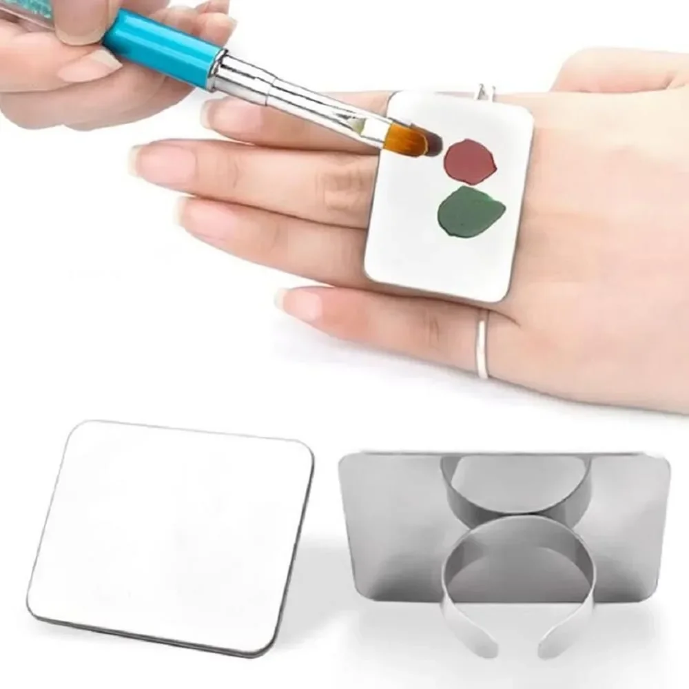 1Pc Nail Art Palette Stainless Steel Makeup Mixing Palette Ring Nail DIY Art Design Paint Color Mixing Palette Metal Tool
1Pc Nail Art Palette Stainless Steel Makeup Mixing Palette Ring Nail DIY Art Design Paint Color Mixing Palette Metal Tool