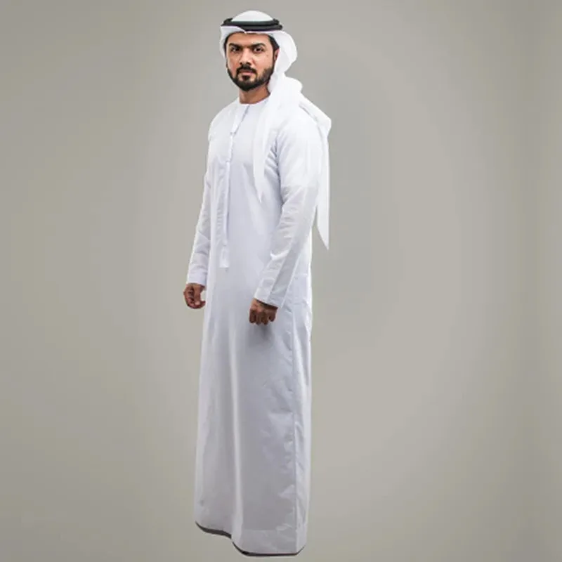 Men White Muslim Robe Islamic Kaftan Saudi Arabia Solid Color O Neck Short Sleeve Fashion Jubba Thobe Dubai Middle East Robes
Men White Muslim Robe Islamic Kaftan Saudi Arabia Solid Color O Neck Short Sleeve Fashion Jubba Thobe Dubai Middle East Robes