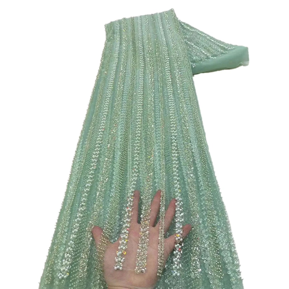 2024 Luxury French Mesh Embroidery Beaded Lace Fabric African Nigerian Beaded Lace Fabric For Wedding Dress Sewing Material
2024 Luxury French Mesh Embroidery Beaded Lace Fabric African Nigerian Beaded Lace Fabric For Wedding Dress Sewing Material