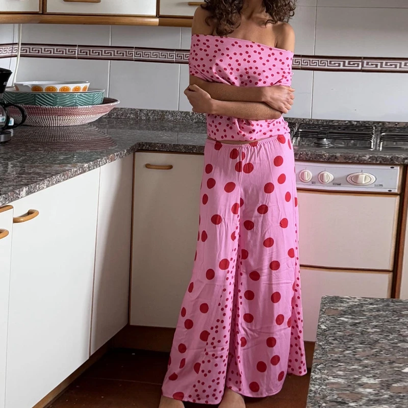 Y2k Polka Dot 2 Piece Set Backless Halter Crop Tops + A-line Maxi Skirt Coquette Tie Up Camis Women Vintage Matching Outfits
Y2k Polka Dot 2 Piece Set Backless Halter Crop Tops + A-line Maxi Skirt Coquette Tie Up Camis Women Vintage Matching Outfits