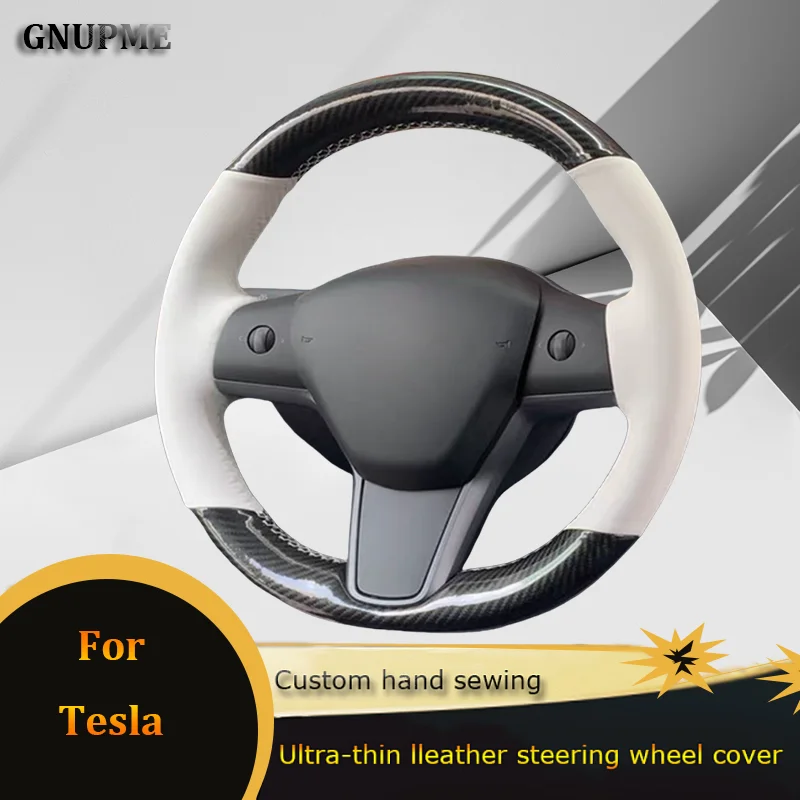 DIY Hand-stitched Car Steering Wheel Cover Carbon Fiber Leather For Tesla Model 3 2015-2021 Model Y 2019-2021 Car Accessories
DIY Hand-stitched Car Steering Wheel Cover Carbon Fiber Leather For Tesla Model 3 2015-2021 Model Y 2019-2021 Car Accessories