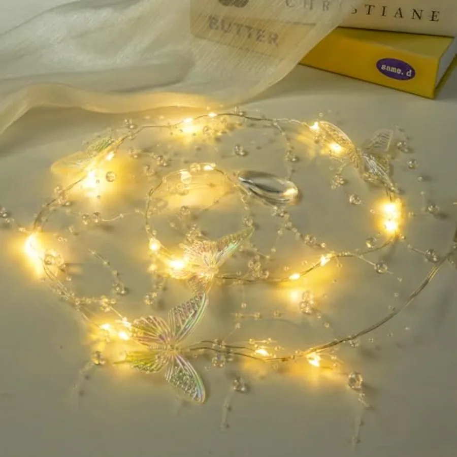 Iridescent Fairy, 3.28ft LED Lights Battery Operated, 3-8mm Artificial Beads Mixed 4 Butterflies String Light for Indoor Bedroo
Iridescent Fairy, 3.28ft LED Lights Battery Operated, 3-8mm Artificial Beads Mixed 4 Butterflies String Light for Indoor Bedroo