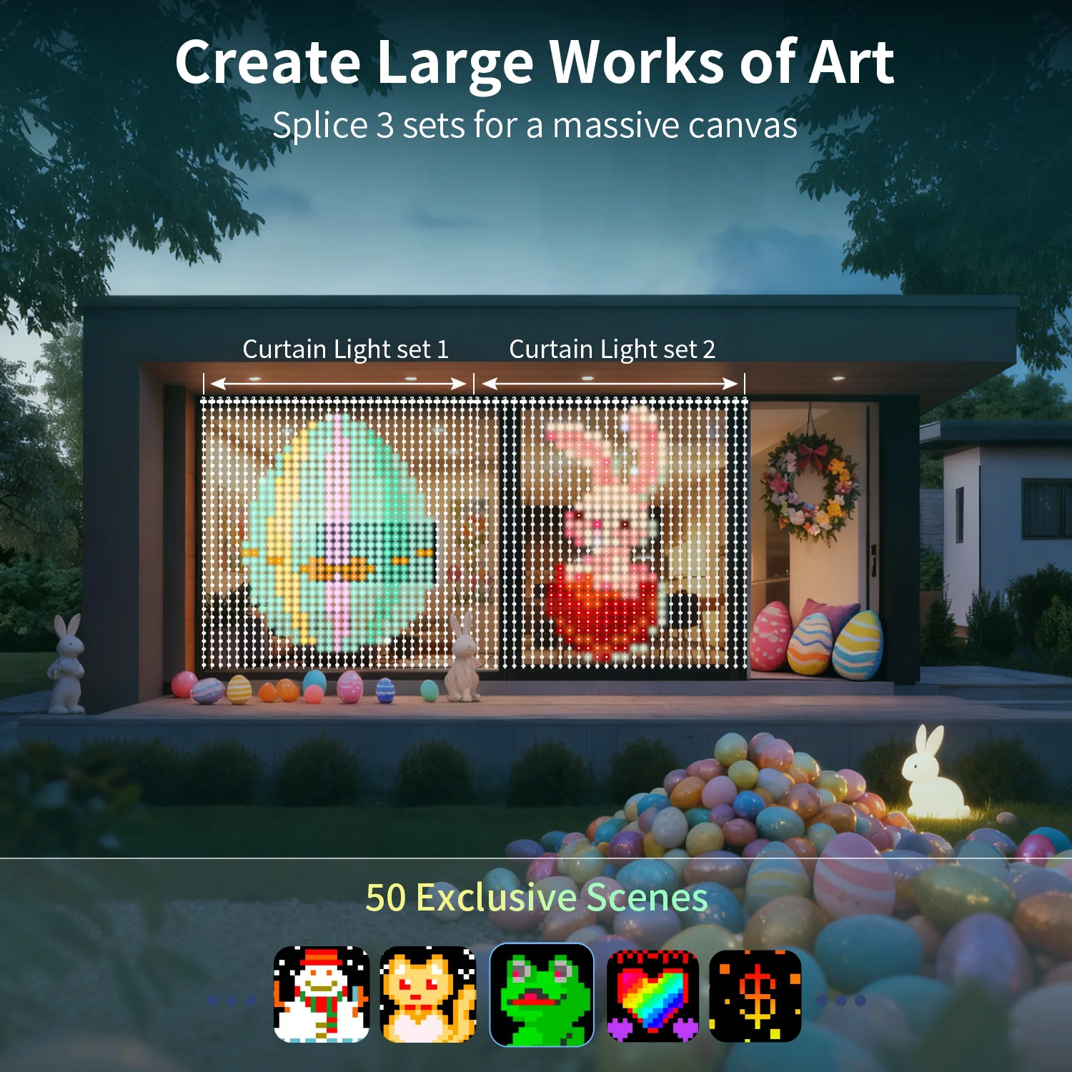 Красочная интеллектуальная световая гирлянда-штора, 400 светодиодов, синхронизация с музыкой/настраиваемым узором, прекрасный подарок, декор для дома и праздников.
Красочная интеллектуальная световая гирлянда-штора, 400 светодиодов, синхронизация с музыкой/настраиваемым узором, прекрасный подарок, декор для дома и праздников.