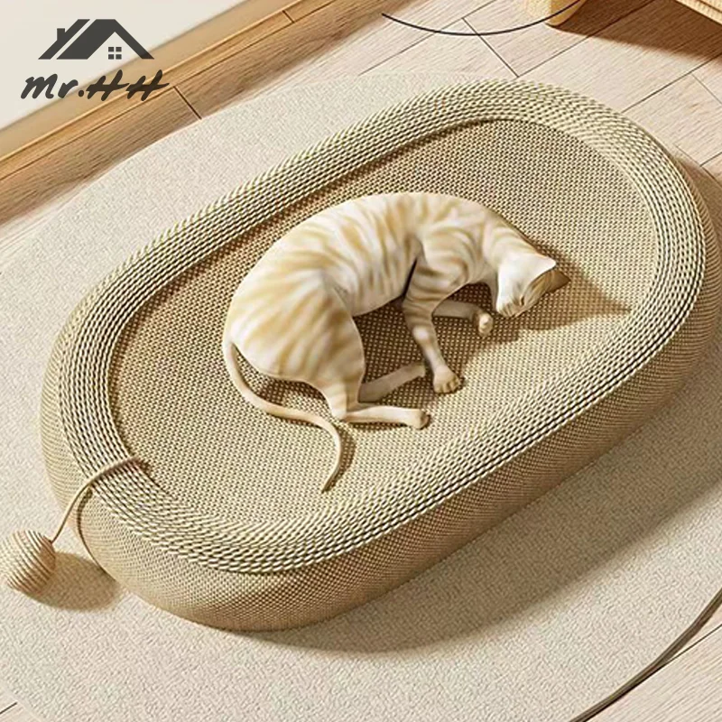 Cat Scratching Bed With Game BallLarge Oval Sisal BasinSofa ProtectorIndoor Cat Scratching BoardWear-resistant Pet Supplies
Cat Scratching Bed With Game BallLarge Oval Sisal BasinSofa ProtectorIndoor Cat Scratching BoardWear-resistant Pet Supplies