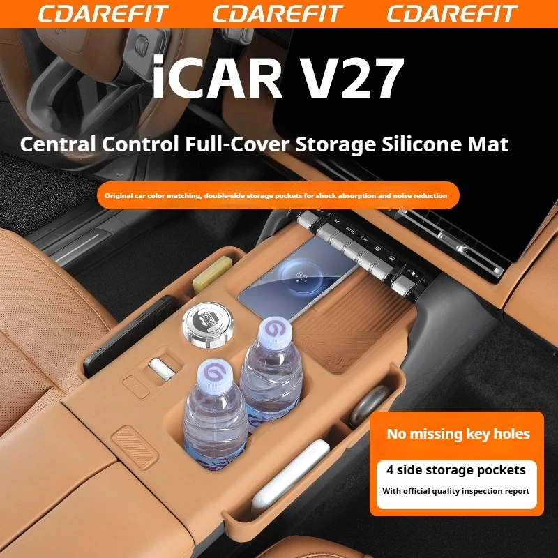 For Chery ICAR V27 Car Center Console Armrest Box Full-Coverage Silicone Storage Mat Wireless Charging Cup HolderNon-Slip Pads
For Chery ICAR V27 Car Center Console Armrest Box Full-Coverage Silicone Storage Mat Wireless Charging Cup HolderNon-Slip Pads