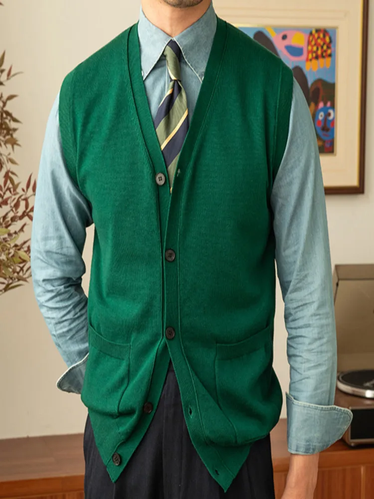 Luxury British Business Men Knit Cardigan Vest Casual Solid Colors Autumn Winter V Neck Slim Social Knitted Sweater For
Luxury British Business Men Knit Cardigan Vest Casual Solid Colors Autumn Winter V Neck Slim Social Knitted Sweater For