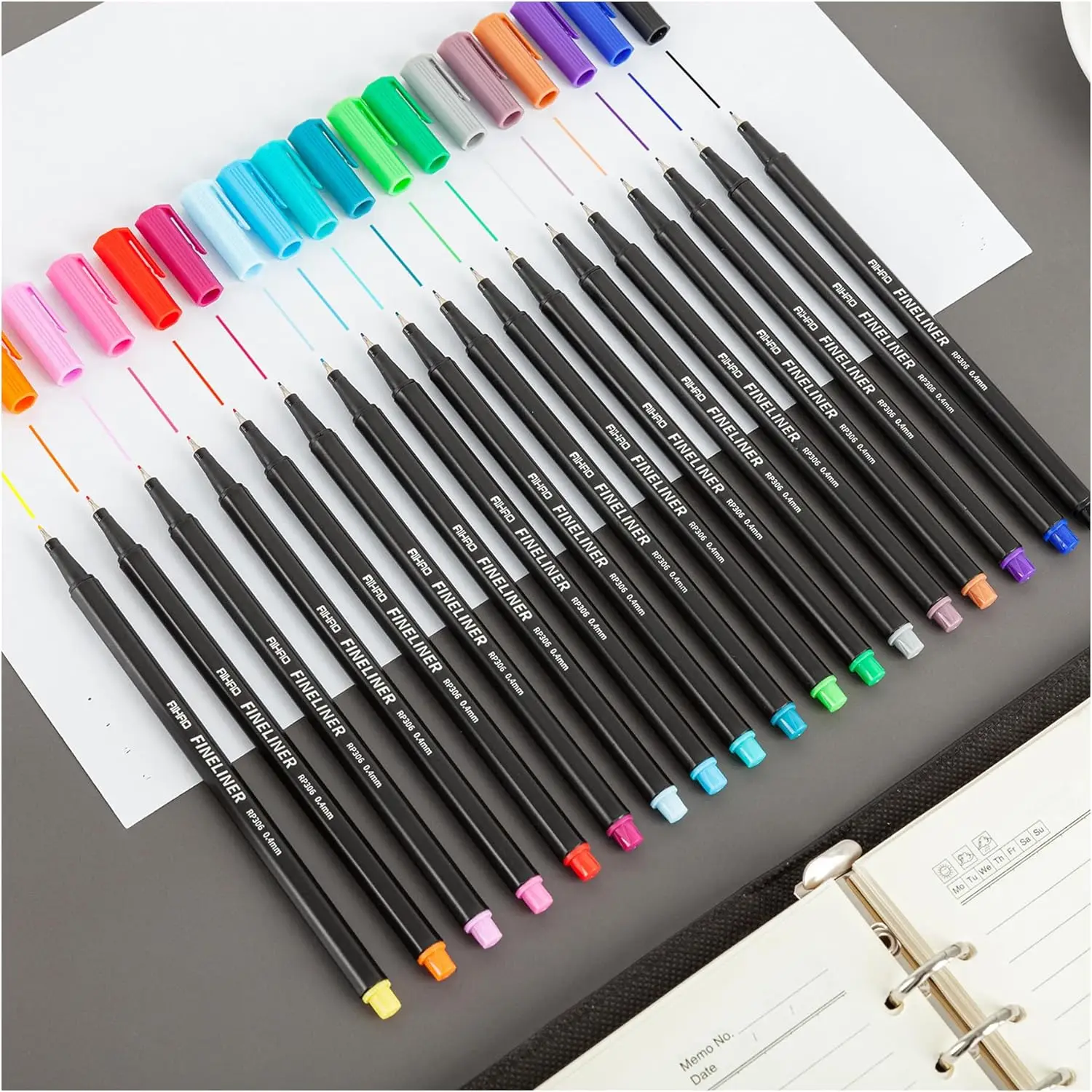 18-Color Fine Point Fineliner Pens for Drawing, Writing & Journaling
18-Color Fine Point Fineliner Pens for Drawing, Writing & Journaling
