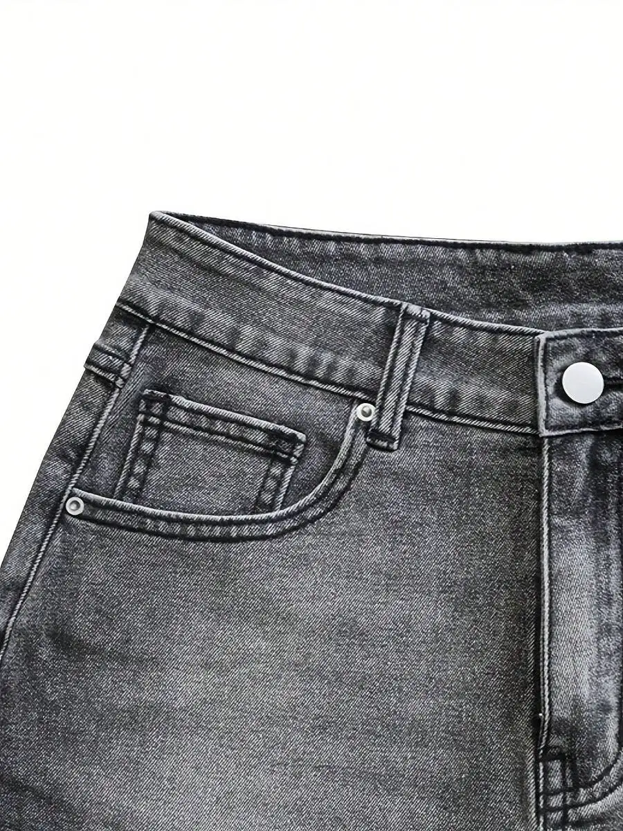 Gray Denim Shorts With Hibiscus Flower Pattern Women Casual Stretchy Jean Shorts
Gray Denim Shorts With Hibiscus Flower Pattern Women Casual Stretchy Jean Shorts