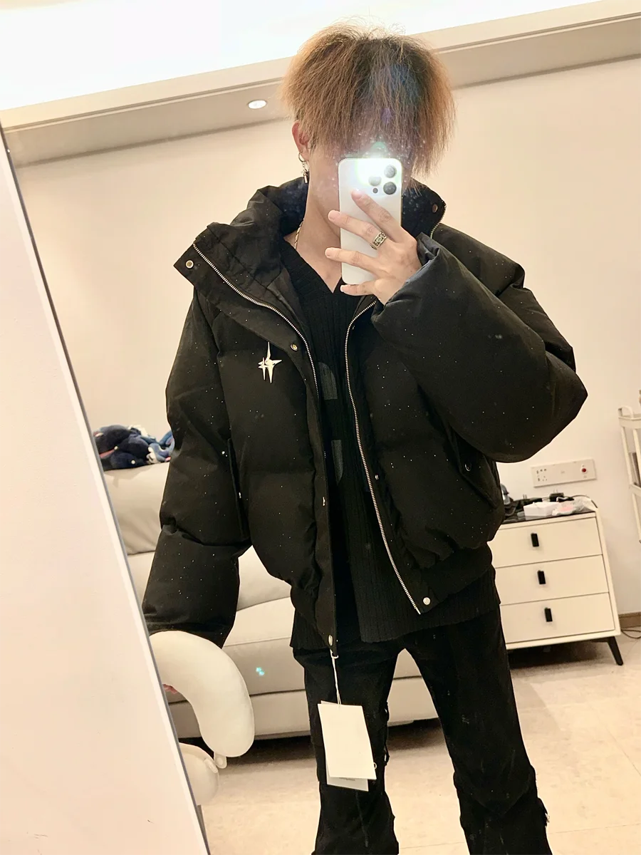 Bla Thiened Cotton Jaet Men's Winter Coat Stand Collar Bread Sle Streetwear Casual Warm Youth Faion Zipper Closure
Bla Thiened Cotton Jaet Men's Winter Coat Stand Collar Bread Sle Streetwear Casual Warm Youth Faion Zipper Closure