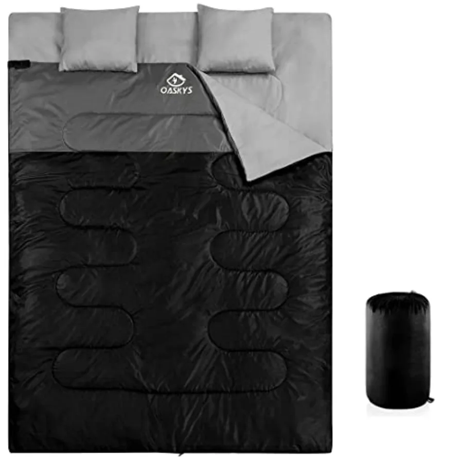 Double Sleeping Bag for Adults with 2 Pillows - Queen Size XL Waterproof Sleeping Bag for All Season Camping Hiking Backpacking
Double Sleeping Bag for Adults with 2 Pillows - Queen Size XL Waterproof Sleeping Bag for All Season Camping Hiking Backpacking