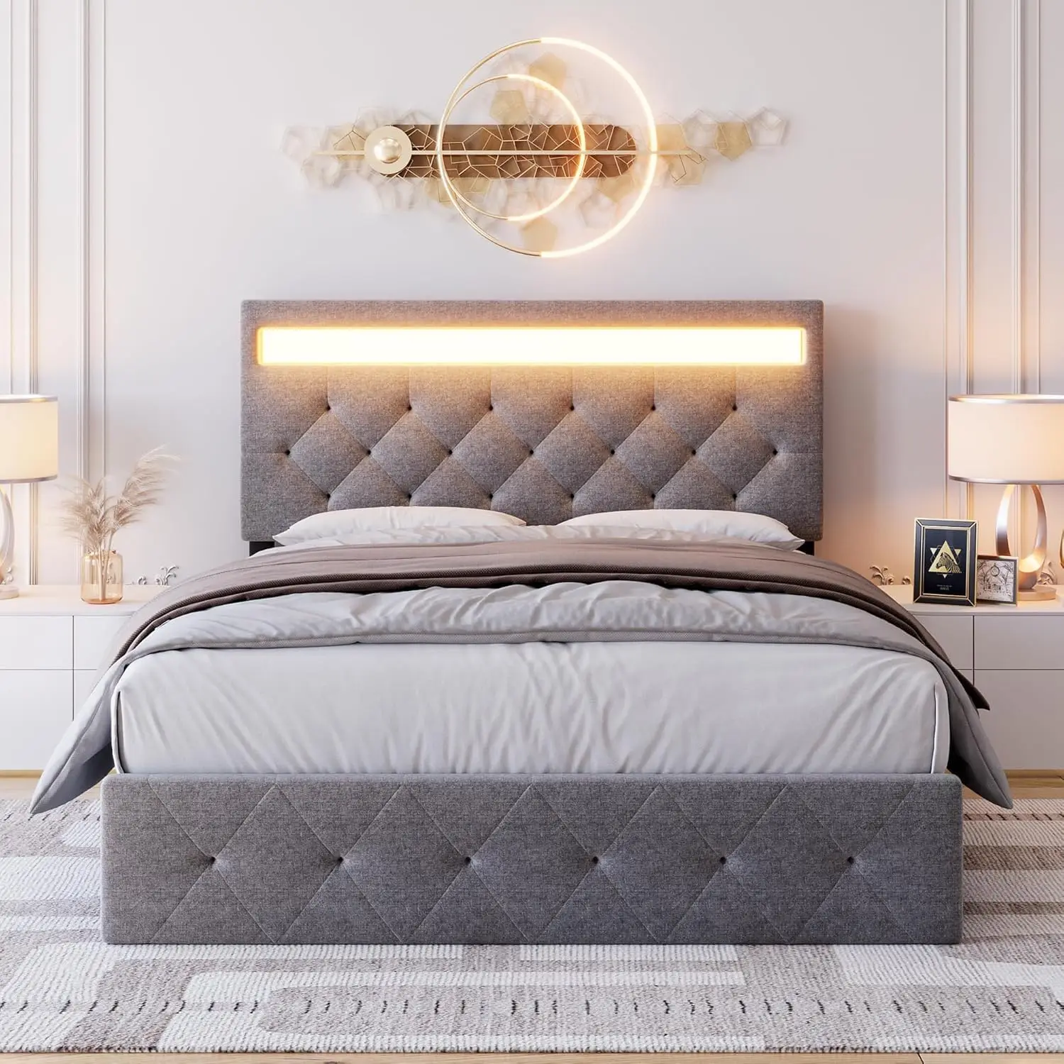 Каркас кровати размера «queen-size» GarveeHome с зарядной станцией и светодиодной подсветкой, каркас кровати с мягкой обивкой и регулируемым изголовьем, тяжелый режим
Каркас кровати размера «queen-size» GarveeHome с зарядной станцией и светодиодной подсветкой, каркас кровати с мягкой обивкой и регулируемым изголовьем, тяжелый режим