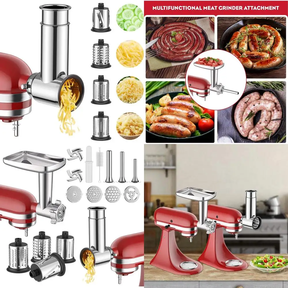 Миксер KitchenAid, насадка для мясорубки и измельчителя из нержавеющей стали с колбасной машиной и аксессуаром для салата
Миксер KitchenAid, насадка для мясорубки и измельчителя из нержавеющей стали с колбасной машиной и аксессуаром для салата