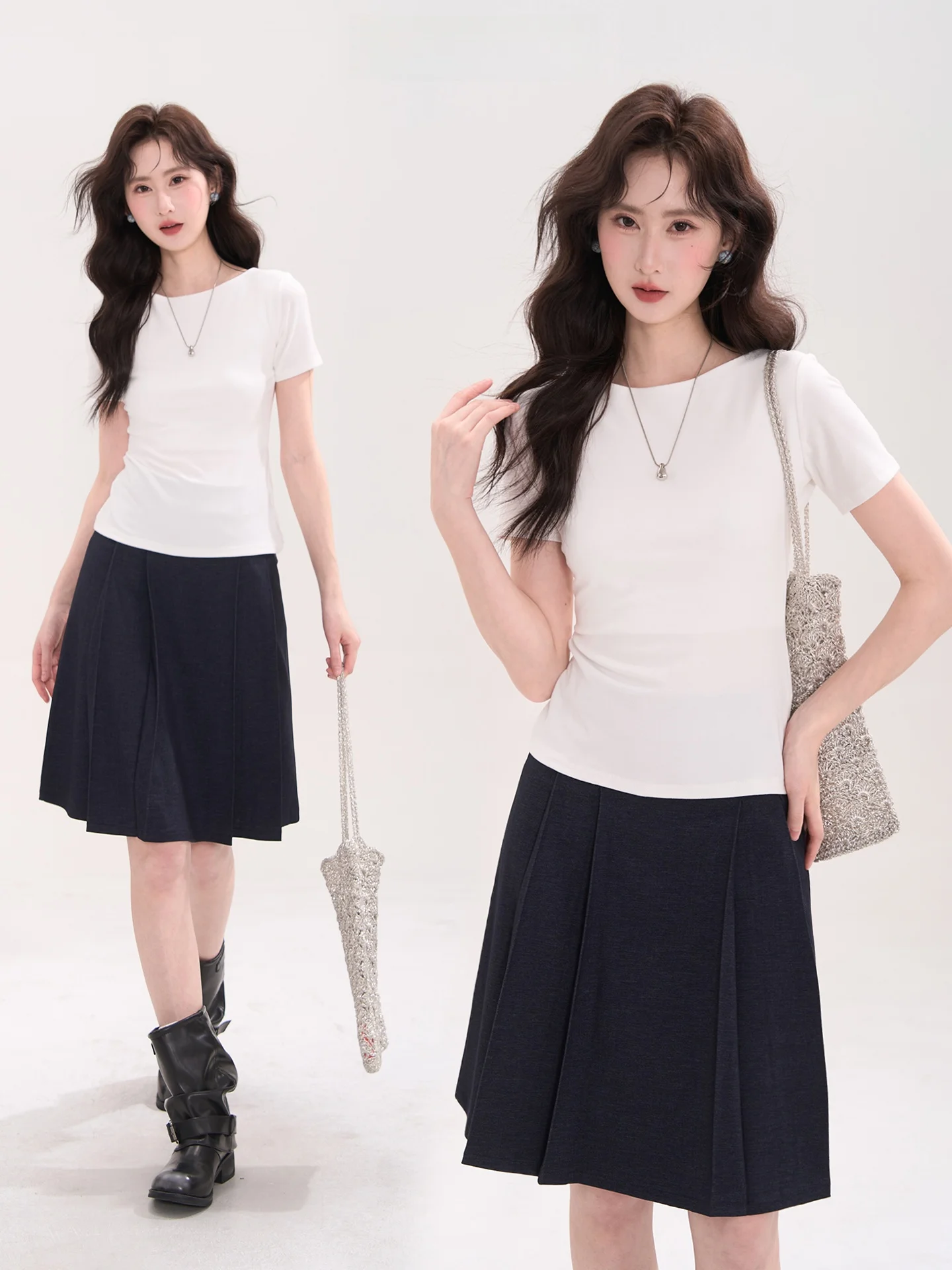 Женская футболка Heme Cloud Feel Slim Fit с круглым вырезом и коротким рукавом, весна-лето, повседневный модный дизайн
Женская футболка Heme Cloud Feel Slim Fit с круглым вырезом и коротким рукавом, весна-лето, повседневный модный дизайн