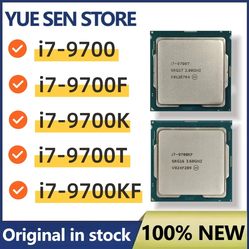 Original Core i7-9700 i7-9700F i7-9700K i7-9700KF i7-9700T 9th generation 65W 95W 35W Suitable for office and gaming
Original Core i7-9700 i7-9700F i7-9700K i7-9700KF i7-9700T 9th generation 65W 95W 35W Suitable for office and gaming