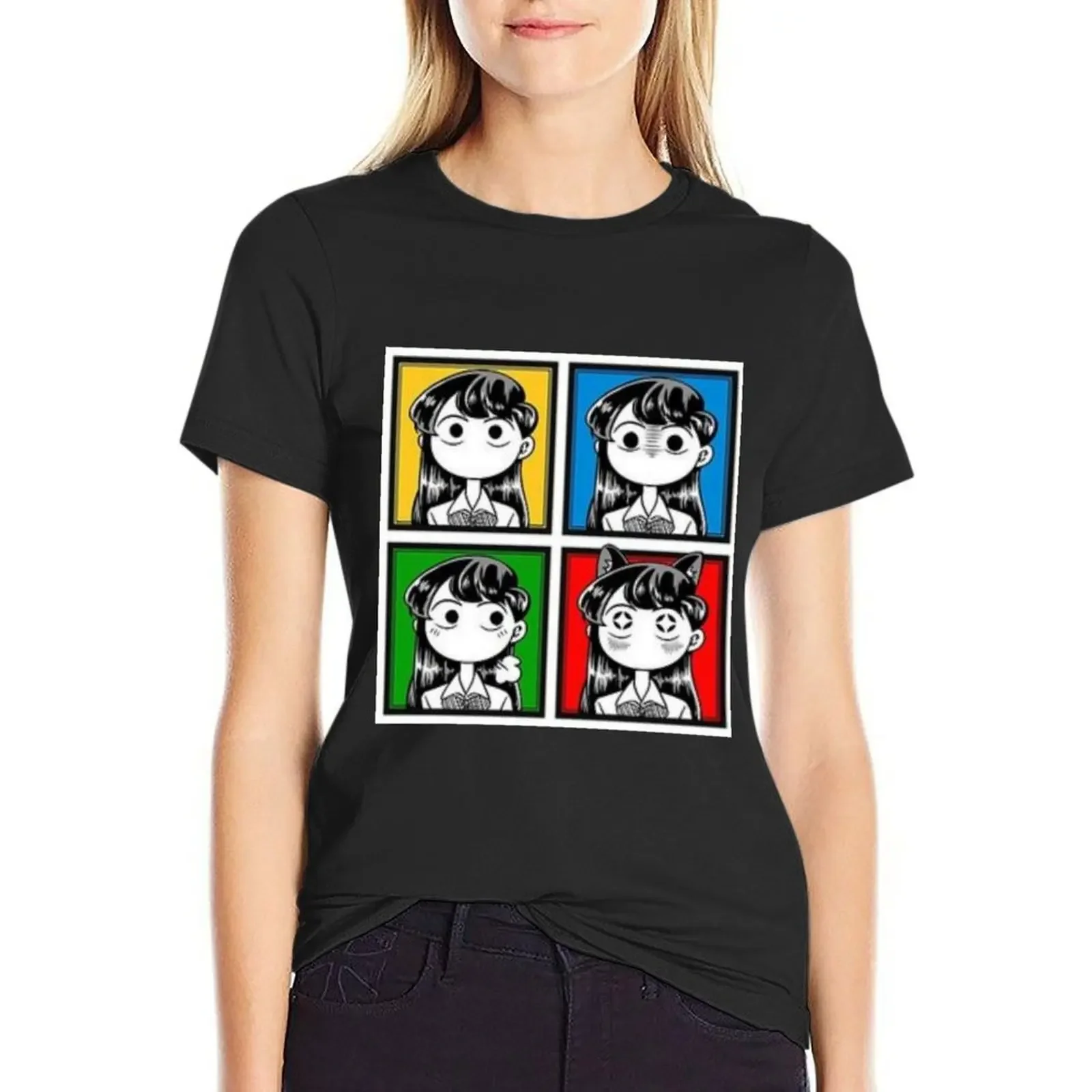 Komi can't communicate Pop Art T-Shirt blacks kawaii clothes summer clothes customizeds plain t shirts for Women
Komi can't communicate Pop Art T-Shirt blacks kawaii clothes summer clothes customizeds plain t shirts for Women
