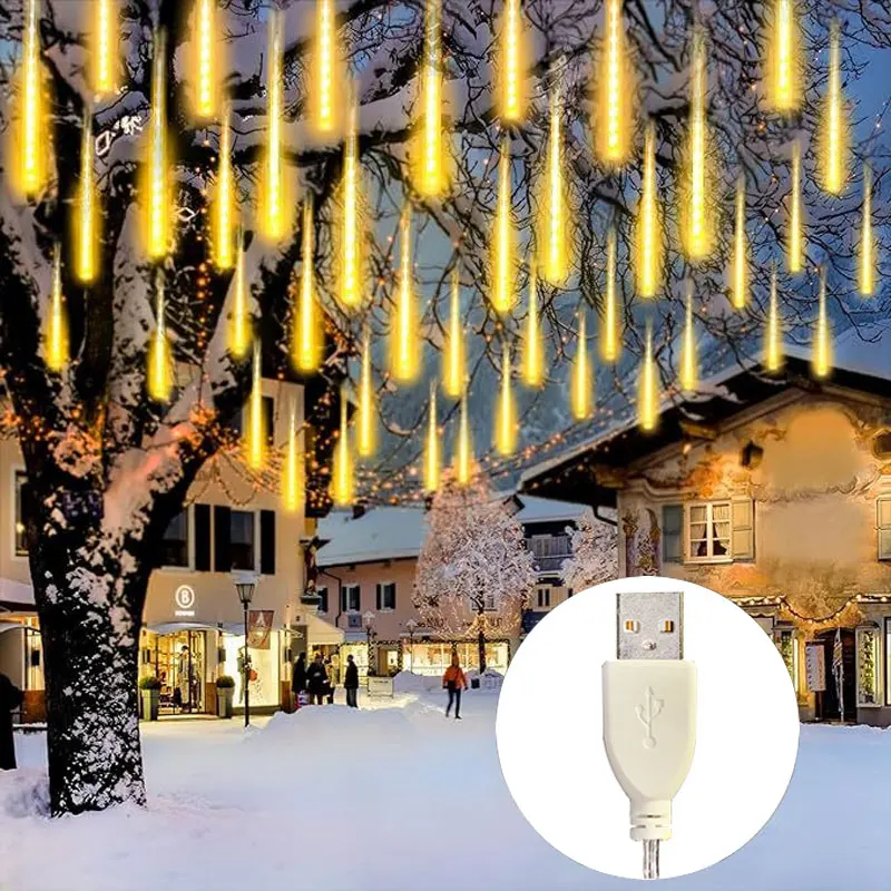 30/50CM LED Meteor Shower Rain Lights Waterproof Falling Raindrop Fairy String Light for Christmas Holiday Party Patio Decor
30/50CM LED Meteor Shower Rain Lights Waterproof Falling Raindrop Fairy String Light for Christmas Holiday Party Patio Decor