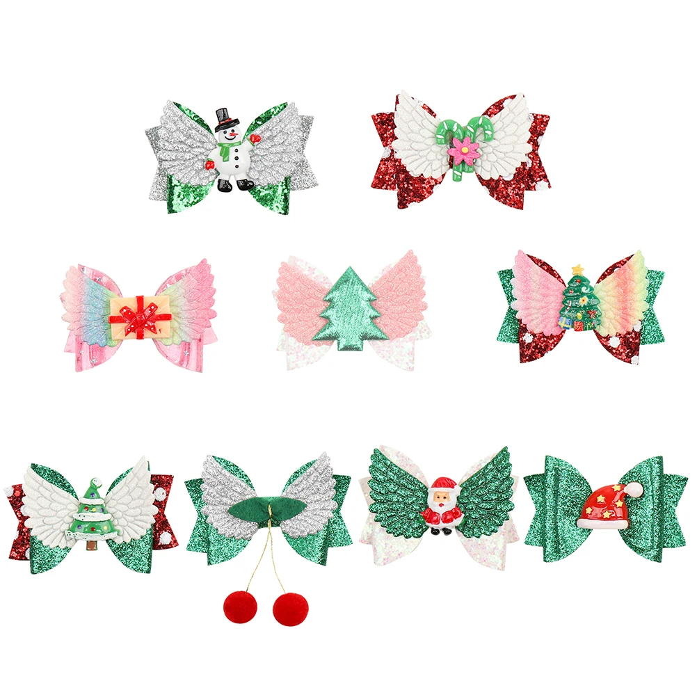 9 Pcs Christmas Hair Accessories Set Girls Bows Clips for Glitter Hairpin Holiday Kids Sequins
9 Pcs Christmas Hair Accessories Set Girls Bows Clips for Glitter Hairpin Holiday Kids Sequins