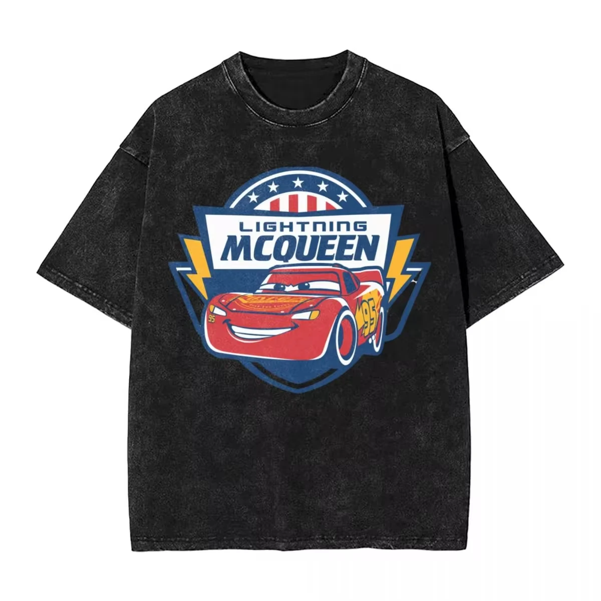 Washed T Shirts Cars Lightning McQueen Cartoon Hip Hop Retro T-Shirt Harajuku Streetwear 100% Cotton Tops Tops Tees Men Women
Washed T Shirts Cars Lightning McQueen Cartoon Hip Hop Retro T-Shirt Harajuku Streetwear 100% Cotton Tops Tops Tees Men Women