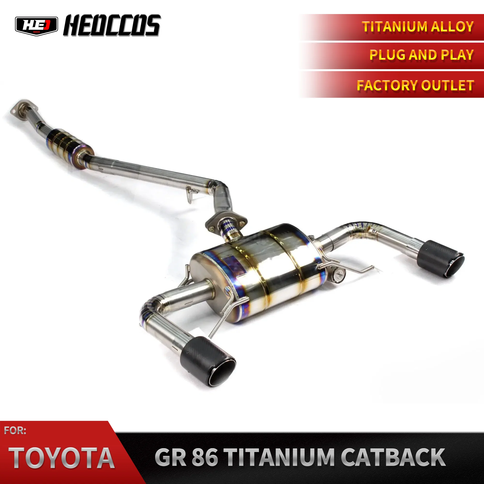 HEO Titanium Catback Valvetronic Exhaust for Toyota 86 GR Valvetronic Exhaust
HEO Titanium Catback Valvetronic Exhaust for Toyota 86 GR Valvetronic Exhaust